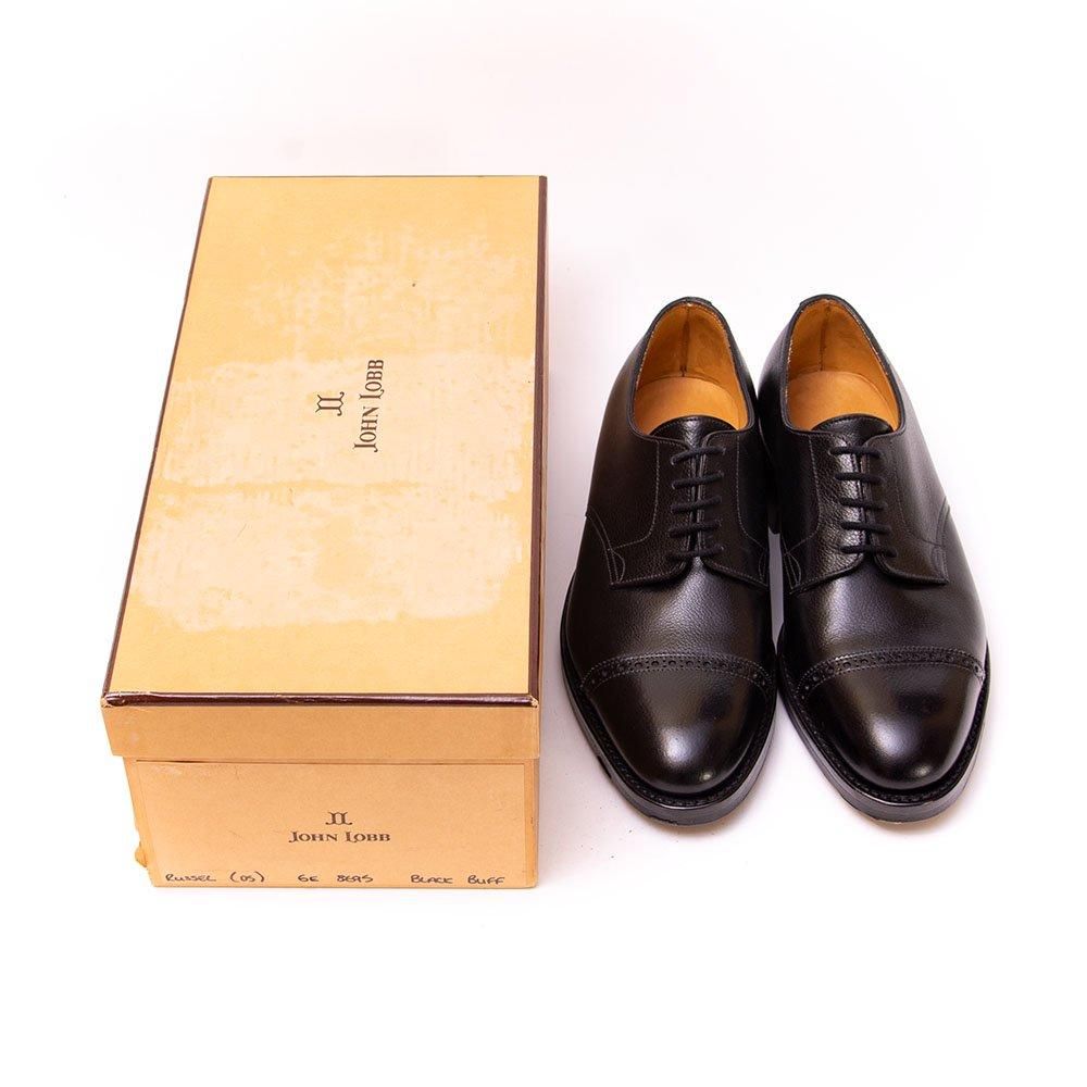 ジョンロブ RUSSEL(ラッセル)パンチドキャップ ブラック バッファロー