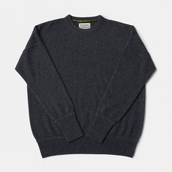 CASHMERE BASIC TOPSCHARCOAL GREY - maisoncarree