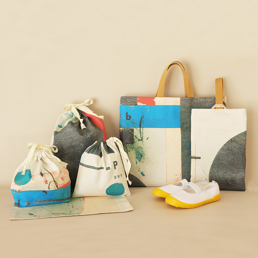 入園・入学グッズ手作りキット（6点セット）bottele／ブルー×レッド