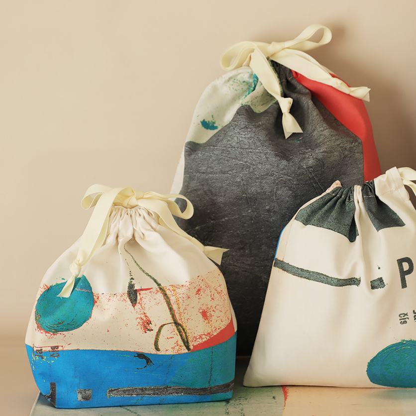 入園・入学グッズ手作りキット（6点セット）bottele／ブルー×レッド