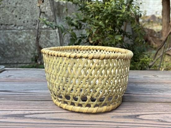 根曲がり竹椀篭(大)小判 戸隠産