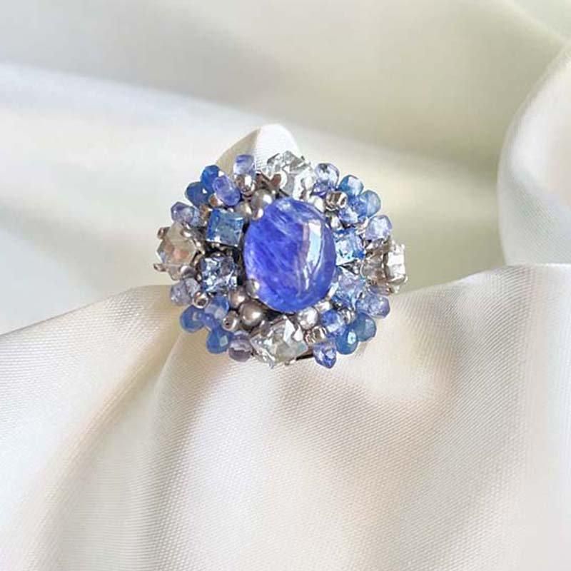 タンザナイト リング (指輪) 天然石 リング 大粒 オーバル 誕生石 指輪