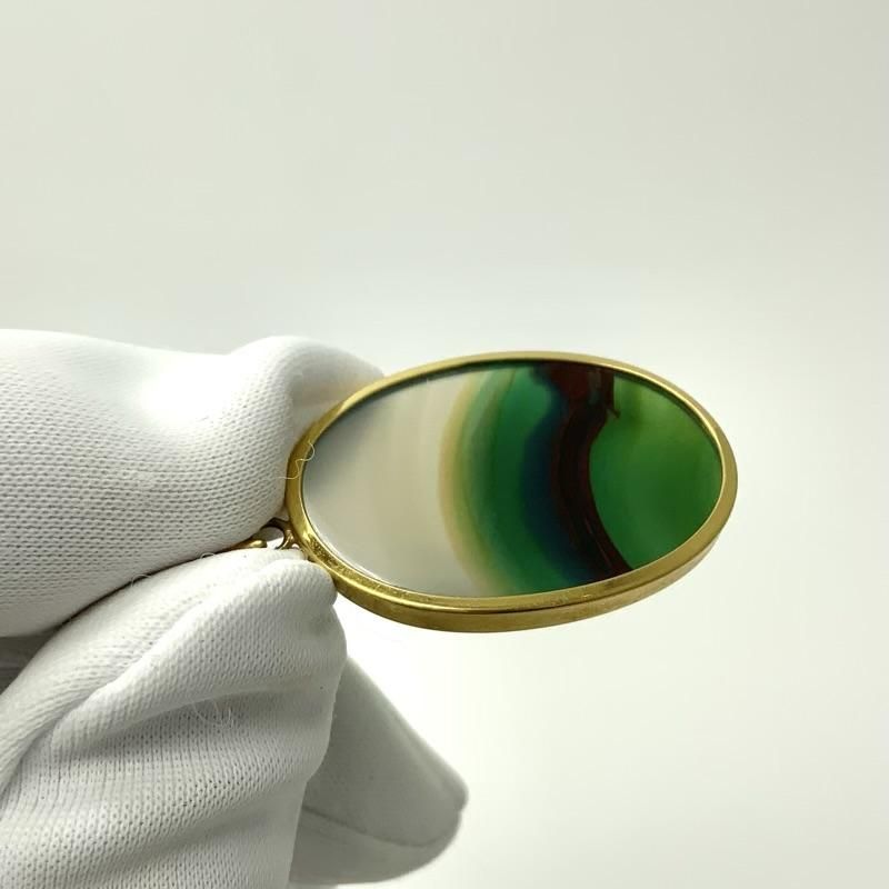 めのう ペンダントトップ/K18 】 瑪瑙 メノウ agate アゲート 天然石