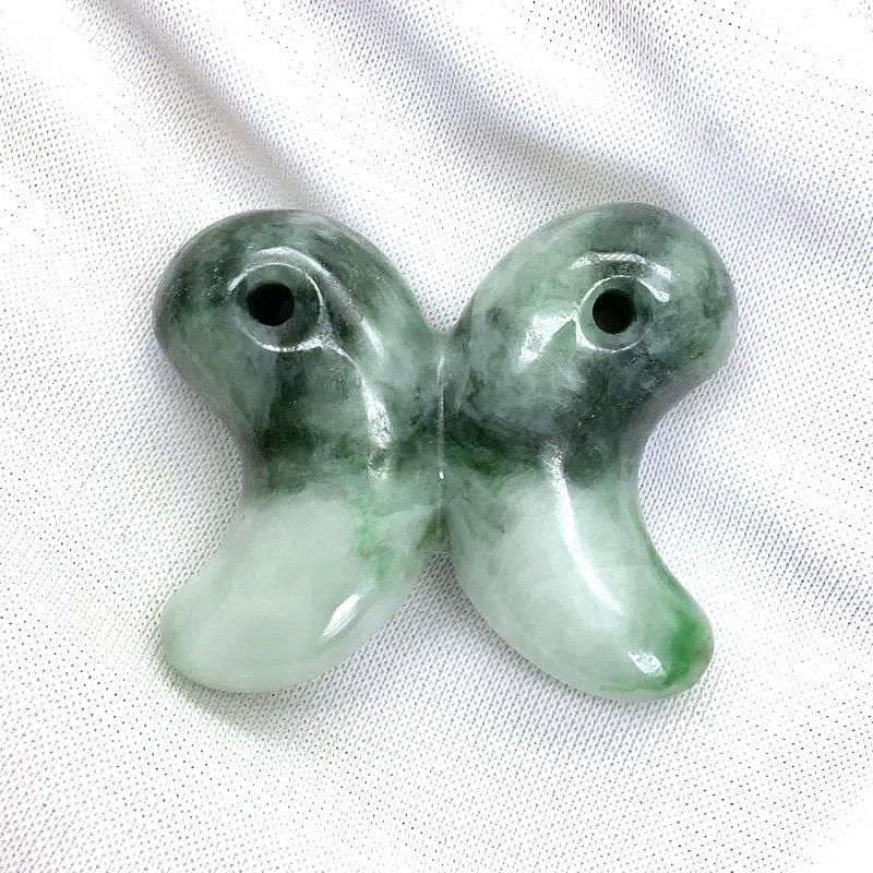 糸魚川翡翠 勾玉 蝶型/双子型 】 国産 天然石 糸魚川産翡翠 ひすい