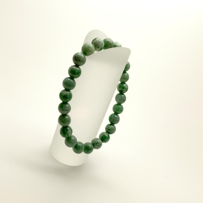 糸魚川翡翠 ブレスレット 8mm玉 】 糸魚川産翡翠 限定 一点物 天然石