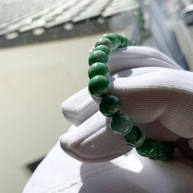 糸魚川翡翠 ブレスレット 6mm玉 】 糸魚川産翡翠 限定 一点物 天然石