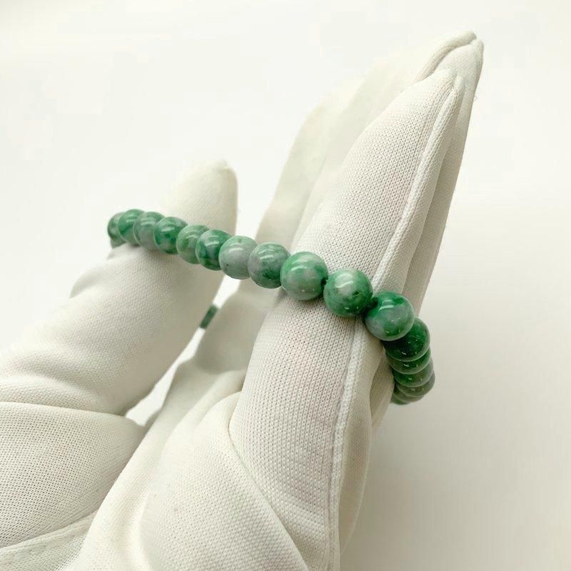 糸魚川翡翠 ブレスレット 6mm玉 】 糸魚川産翡翠 限定 一点物 天然石