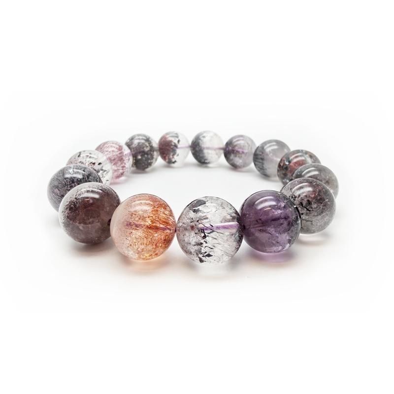 スーパーセブン ブレスレット ブラック 14.5mm 】| めのうの店川島