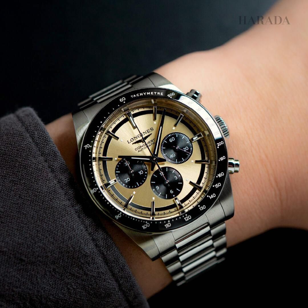 L3.835.4.32.6 ロンジン コンクエスト クロノグラフ 42mm - 高級腕時計