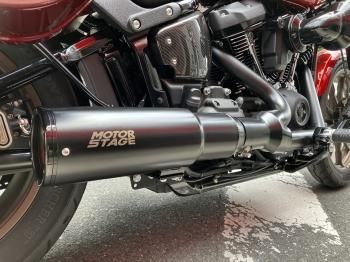 ハーレー】ソフテイル用マフラー Wベビーバズーカ｜スリップオン