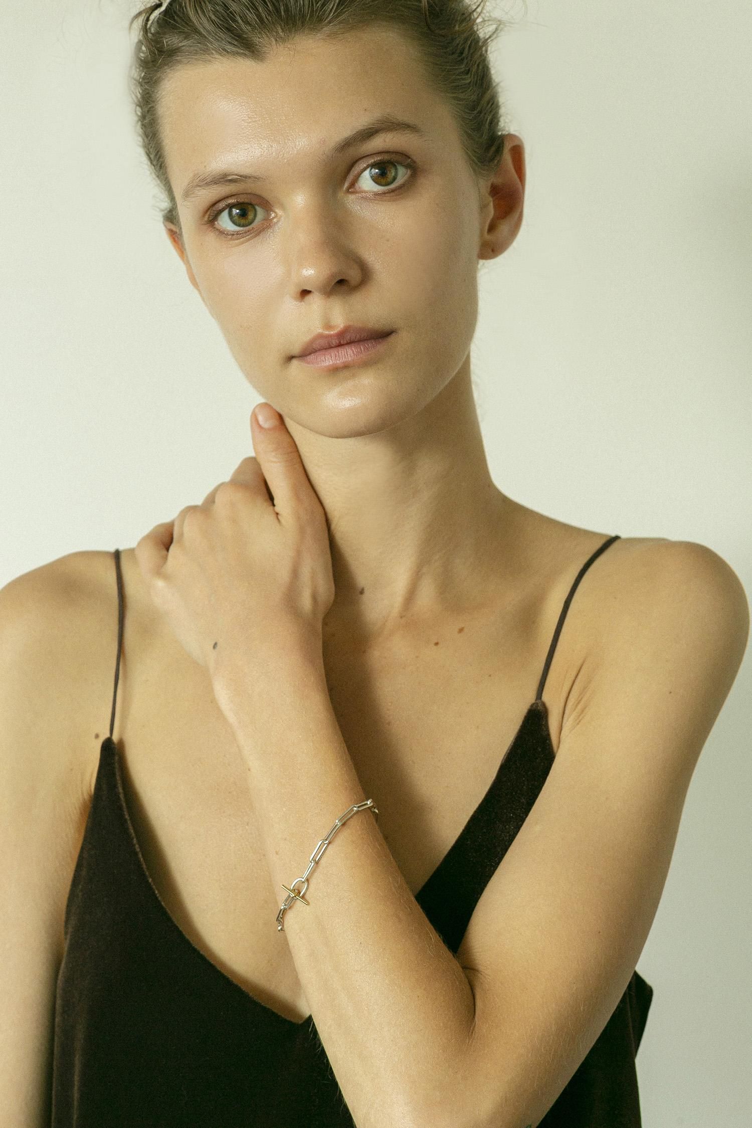 ARTEMIS / boned chain bracelet / 200mm - GIGI Jewelry