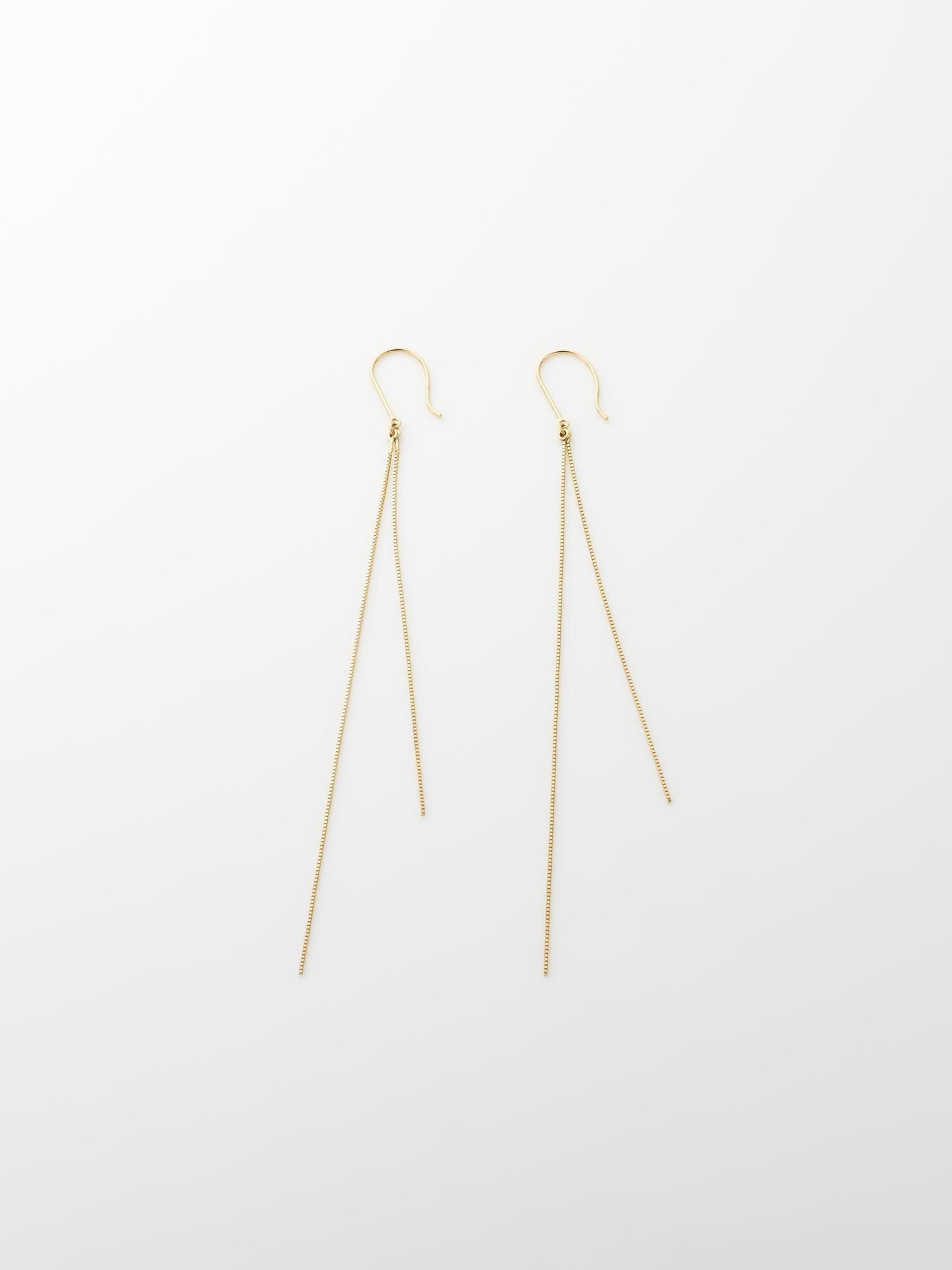 SOPHISTICATED VINTAGE / Gold line earrings / Short - GIGI Jewelry