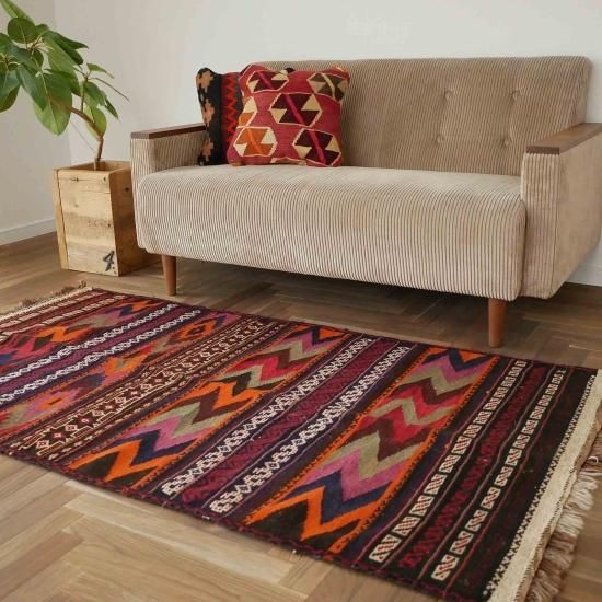 色使いで楽しむヴィンテージキリム176×95cm【送料無料】 - inie japan