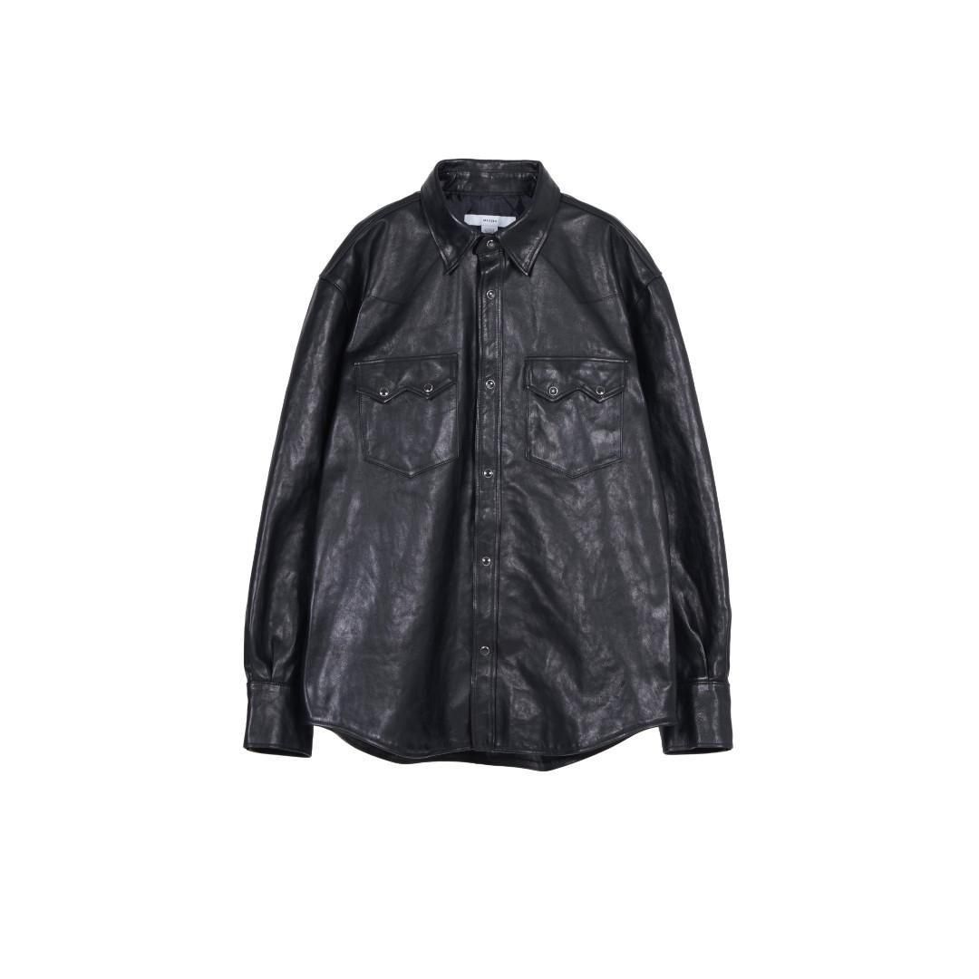 MASSES | マシス HORSE LEATHER SHIRT VINTAGE W BLACK (1252036013