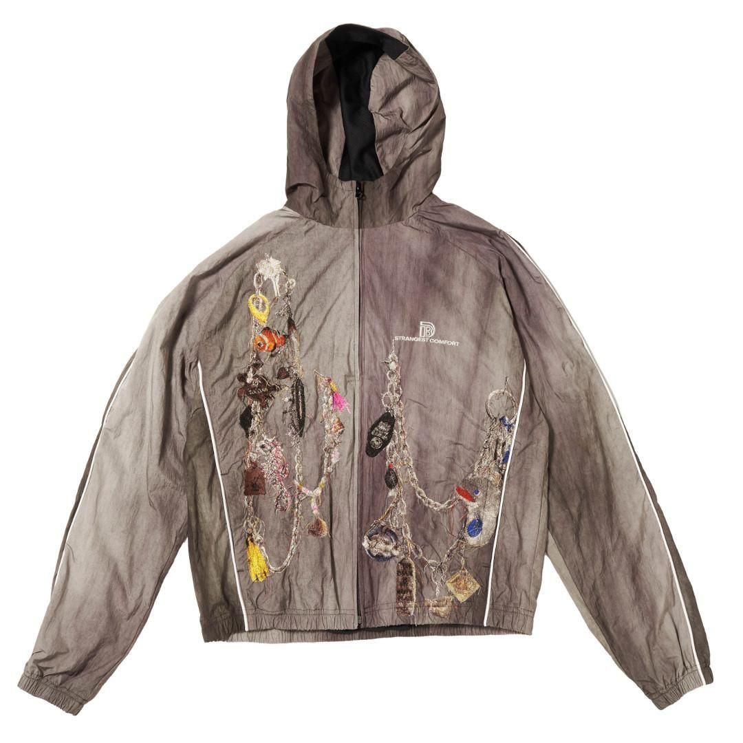 doublet | ダブレット EMBROIDERED CHAIN TRACK JACKET CHARCOAL