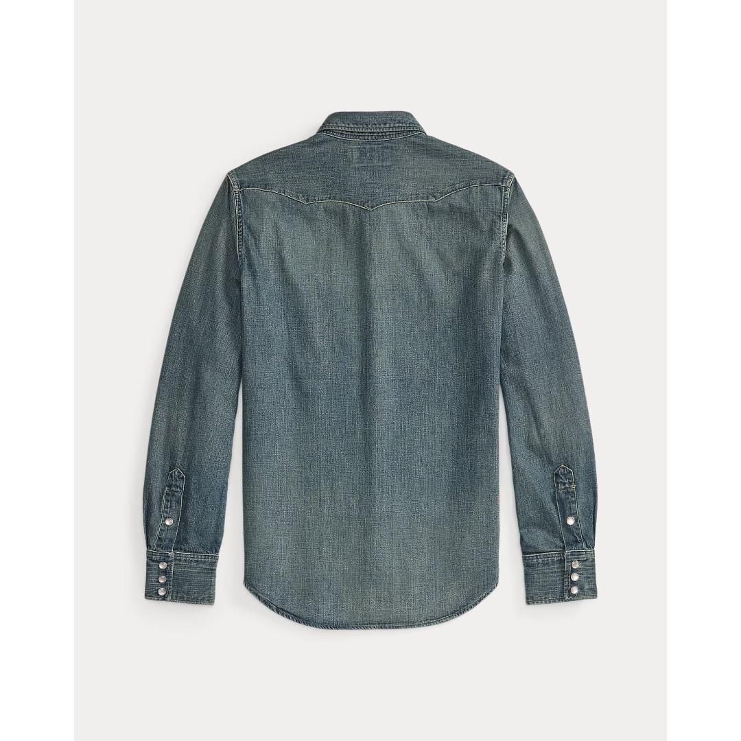 RRL | ダブルアールエル Slim Fit Denim Western Shirt DARK WASH