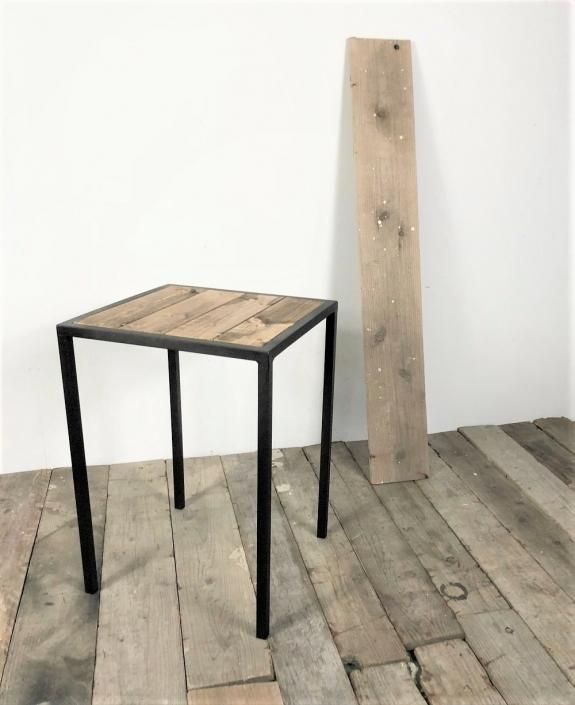 アイアンサイドテーブル | 鉄と木の融合家具 - アイアン家具 オーダー