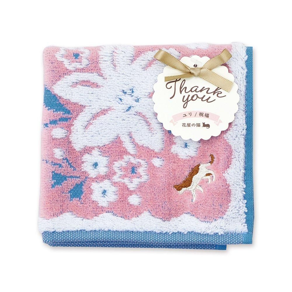 ユリ｜ハンカチ｜ギフトジャガードハンカチ｜JIKAN STYLE（ジカン