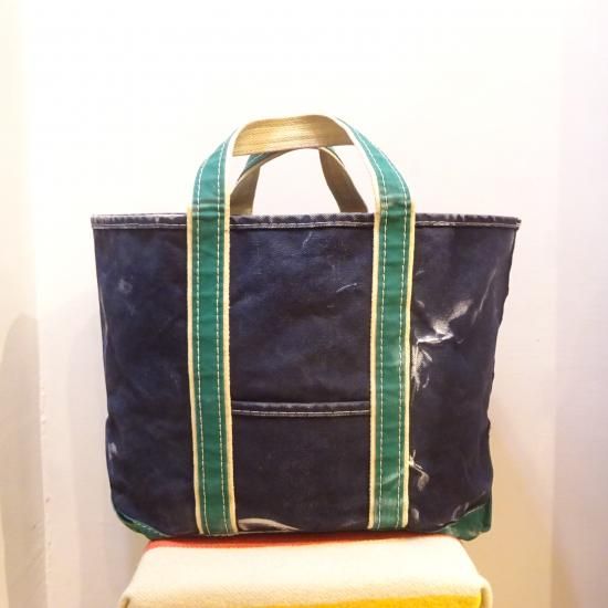 80年代製 エルエルビーン デラックストート ネイビー×グリーン ボート