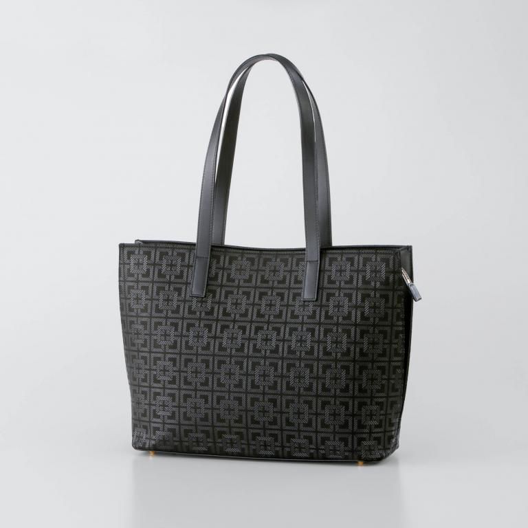 48ショルダー［黒地×黒漆×モダンスクエア］：印傳屋公式オンライン