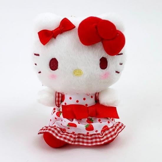 サンリオ ハローキティ いちごドレス マスコット ぬいぐるみ キティ