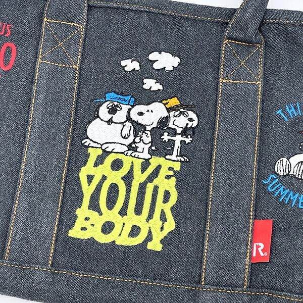スヌーピー 刺繍ランチトートバッグ グレー ROOTOTE ルートート コラボ