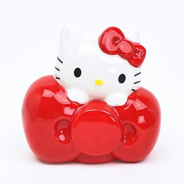 ハローキティ」の真っ赤なリボンが、大きくなって貯金箱に！お部屋に