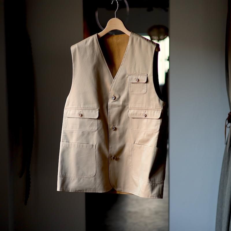 BISOWN】CHINO CLOTH × KARAMI REVERSIBLE VEST - HUUKU