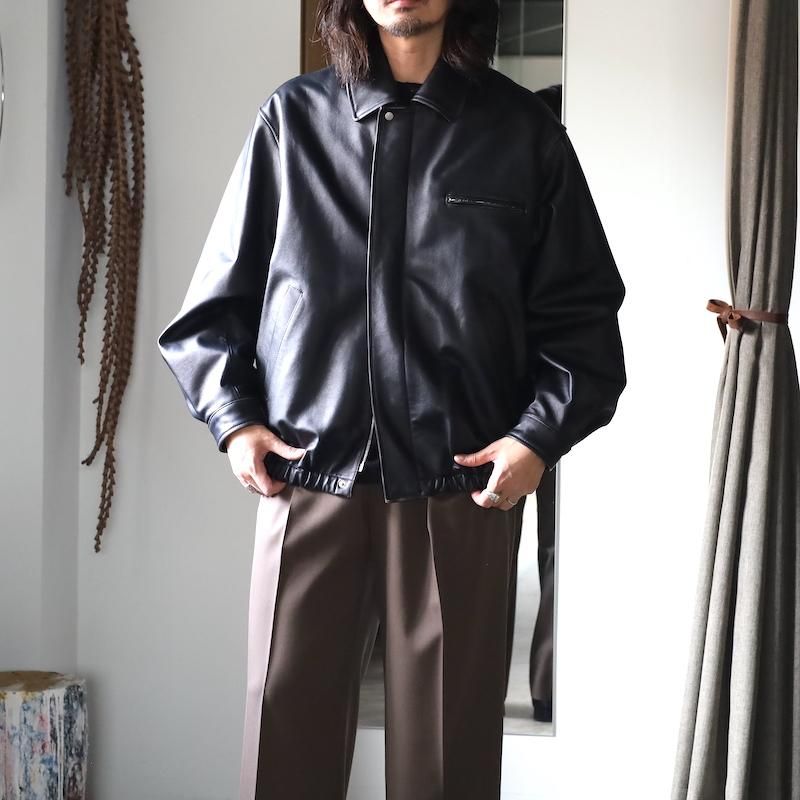 ssstein】COW LEATHER VINTAGE ZIP JACKET - HUUKU