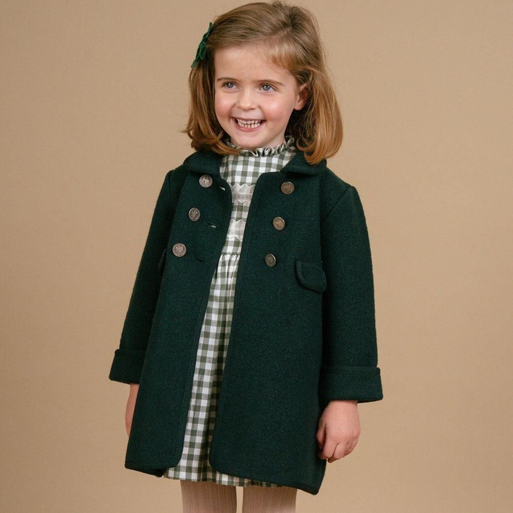 Amaia Kids - Razorbil coat - Green アマイアキッズ - ウールコート
