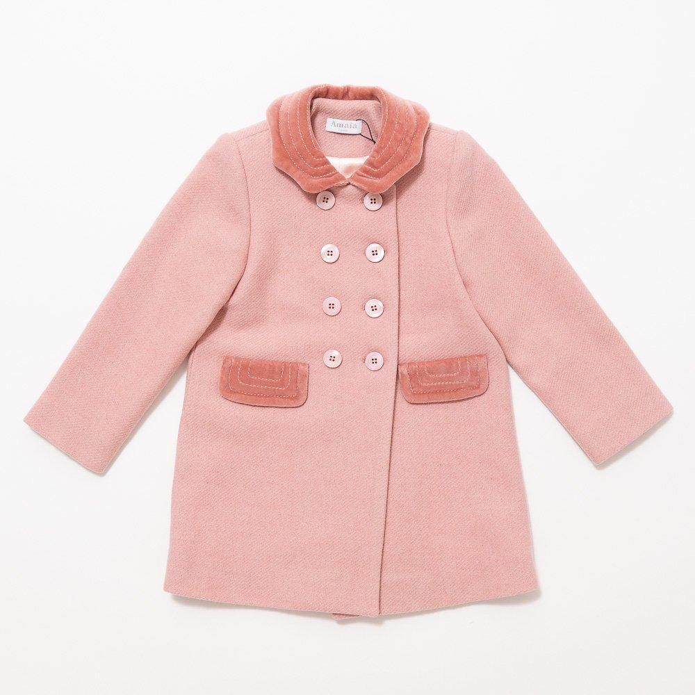 Amaia Kids - Classic coat - Pink アマイアキッズ - ウールコート