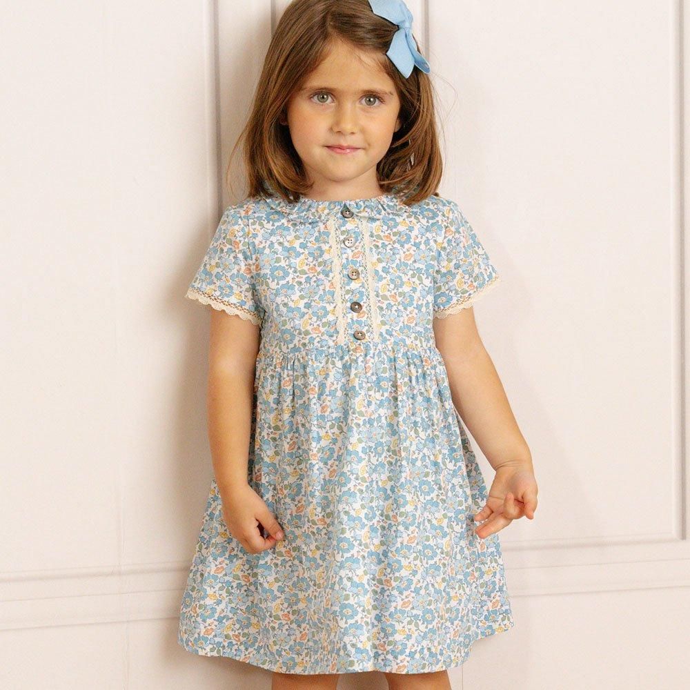 Amaia Kids - Bristol dress - Liberty Blue アマイアキッズ