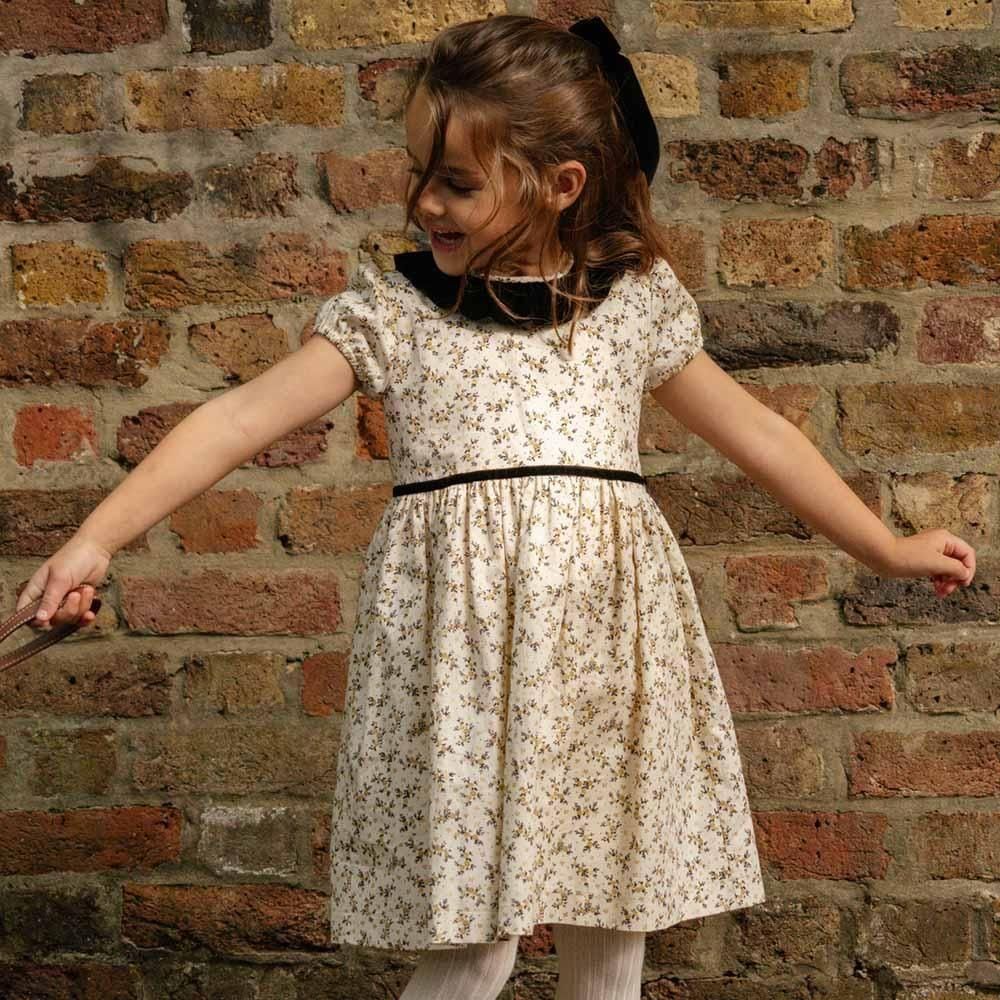 SALE40%OFF】Amaia Kids - Raisin dress - Black/Gold floral