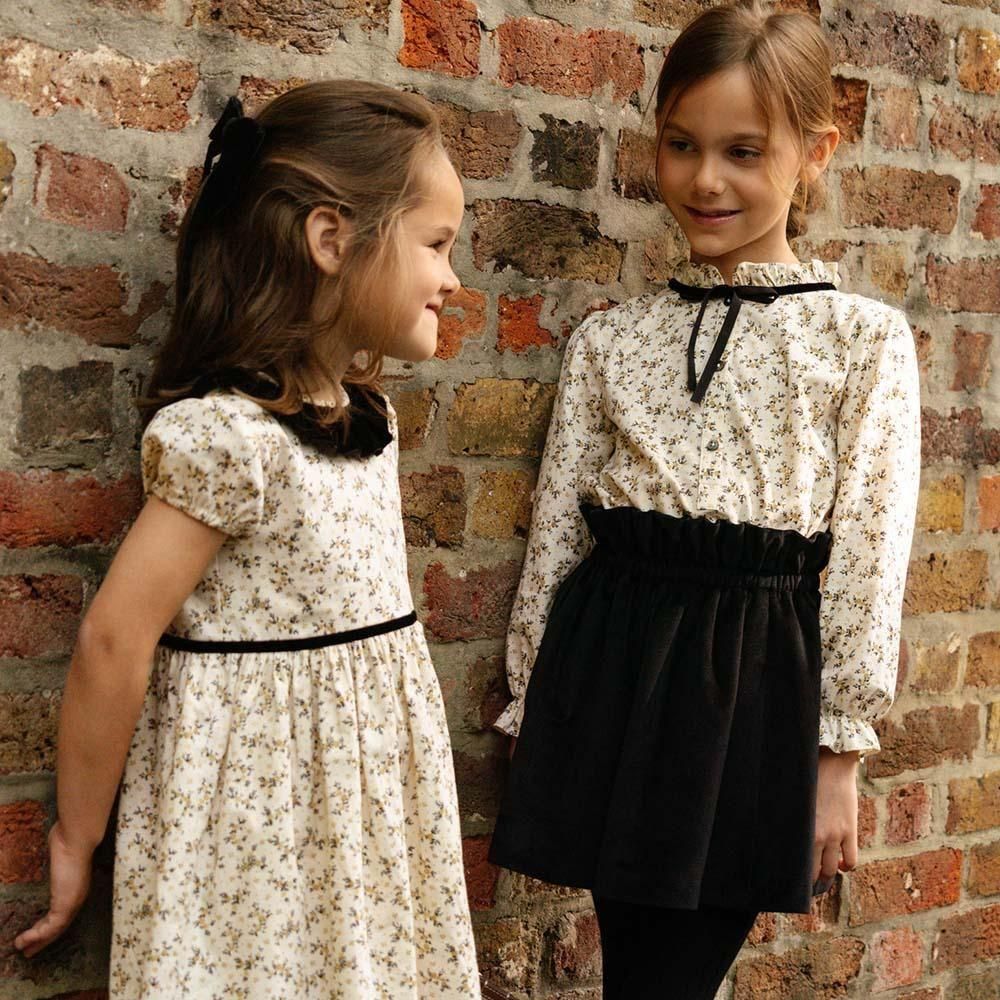 SALE40%OFF】Amaia Kids - Raisin dress - Black/Gold floral