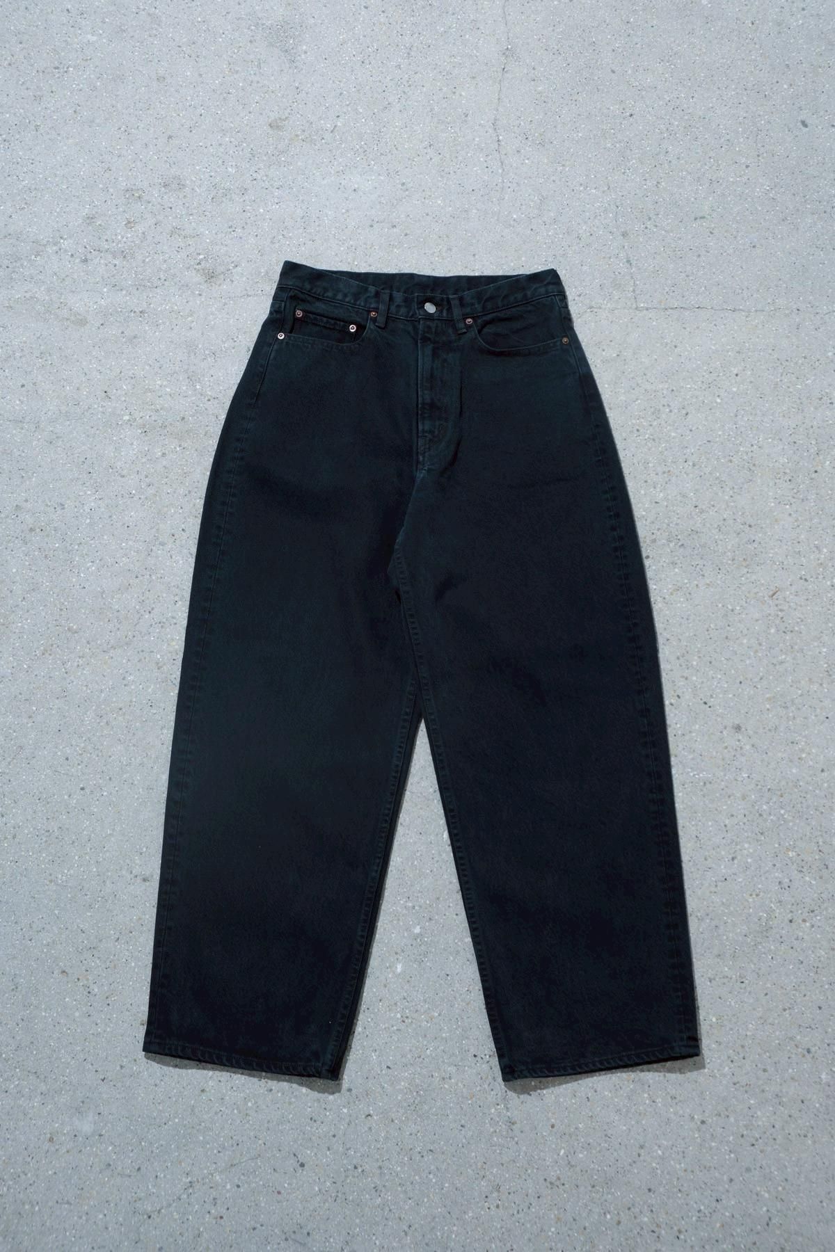 A.PRESSE / Black Washed Wide Denim Pants（25AAP-04-18） - IMA:ZINE