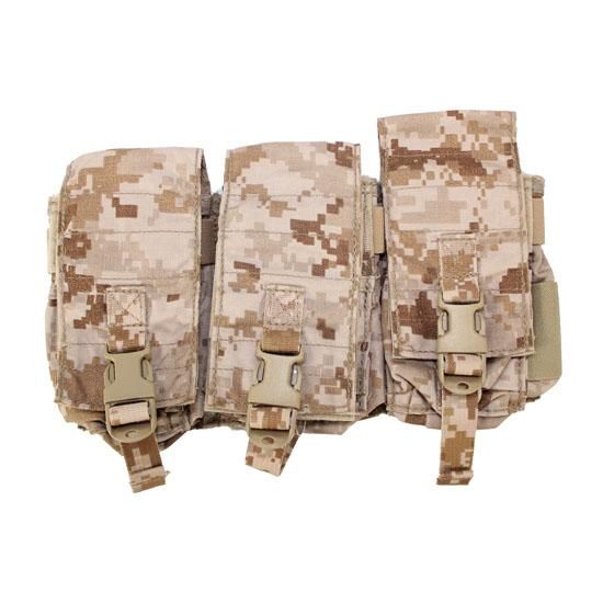 ≪EAGLE≫ AOR1迷彩 MPCR用3連M4マガジンポーチ (NEW)