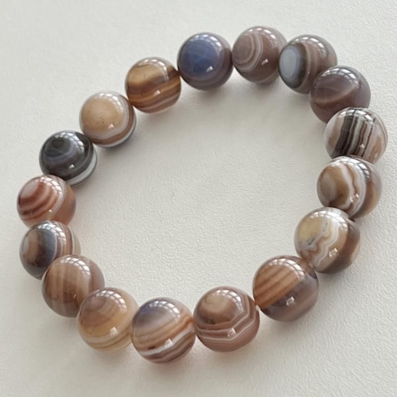 柔らかなレアカラー！強力な厄除け☆ブラウン天眼石ブレスレット☆12