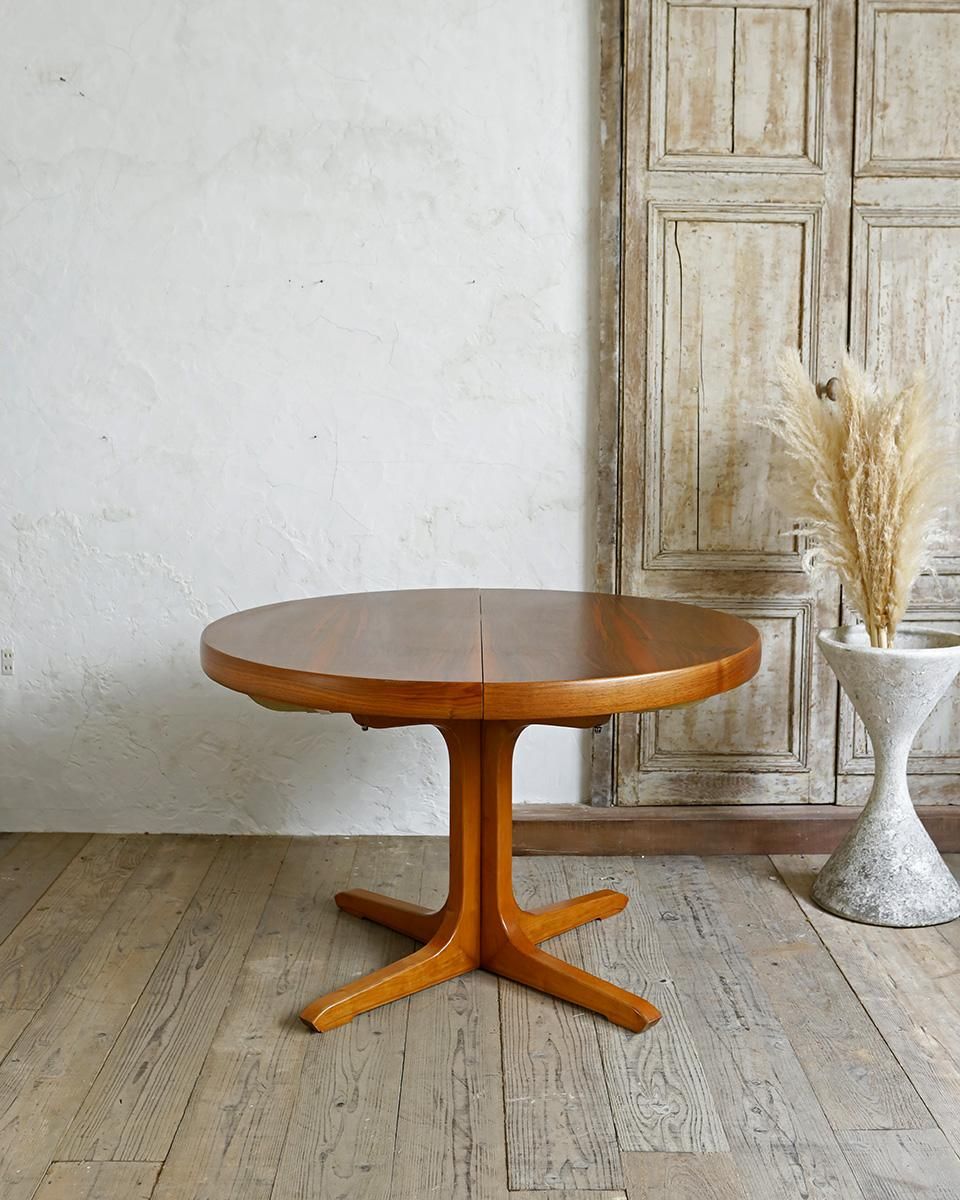 アンティーク エクステンション ラウンドテーブル (ダイニングテーブル