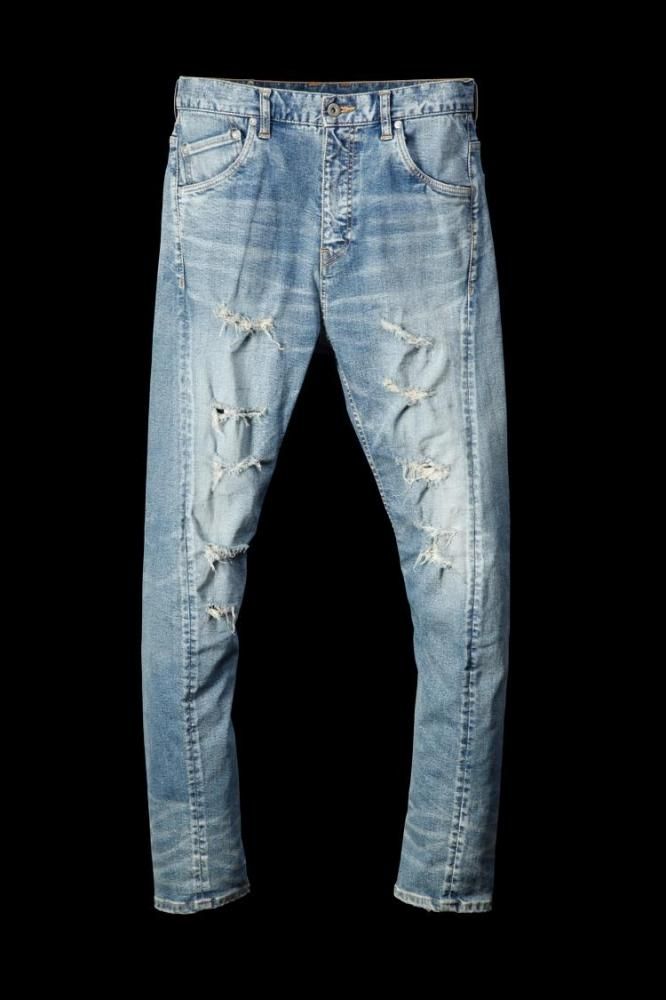 EXTREME STRETCH DENIM “SEMI-SARROUEL” CRASH/REPAIR - BACKLASH