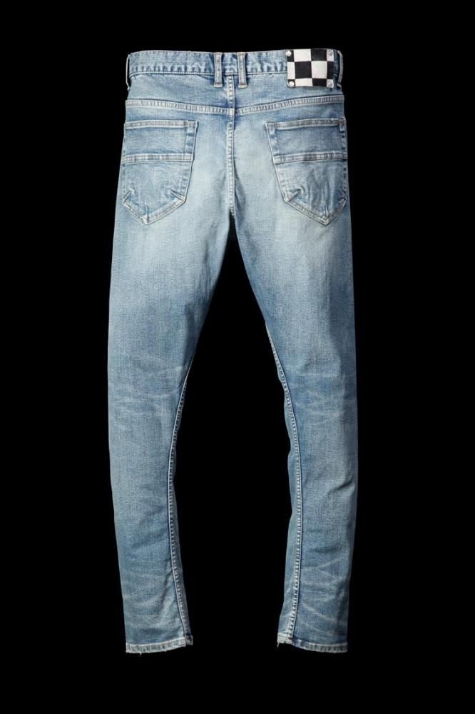 EXTREME STRETCH DENIM “SEMI-SARROUEL” CRASH/REPAIR - BACKLASH