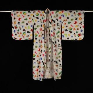 銘仙着物 水玉模様 -Akarie