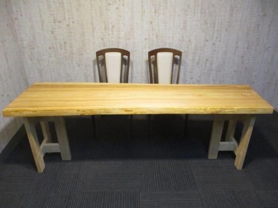 616□ 檜 ヒノキ 長さ220cm 豪華 テーブル 板 ローテーブル ダイニング