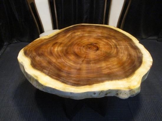 878□ モンキーポッド 丸テーブル 輪切り テーブル 板 ローテーブル