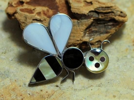 ズニ族 インレイ ペンダント（ブローチピン付） - インディアン