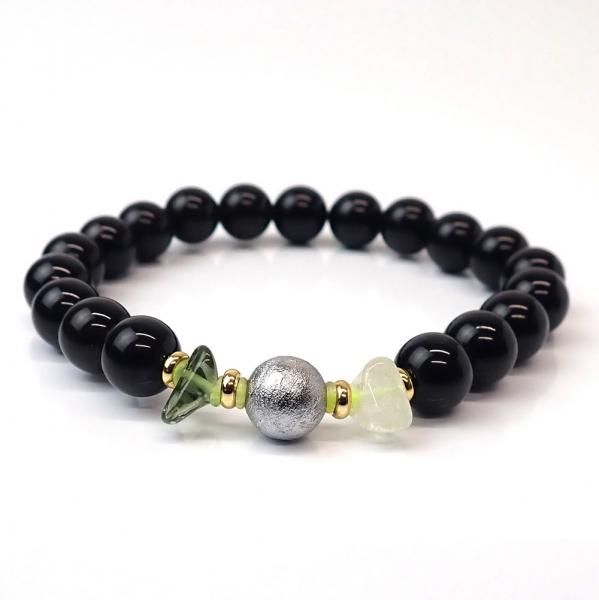 ギベオン & モルダバイト & リビアングラス & モリオン デザイン