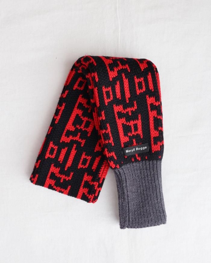 Meryll Rogge：OPIC MINI SCARF - RED/BLACK - ORANN ONLINE SHOP