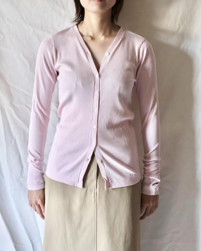 Ernie Palo：RIB TIGHT CARDIGAN - PINK - ORANN ONLINE SHOP