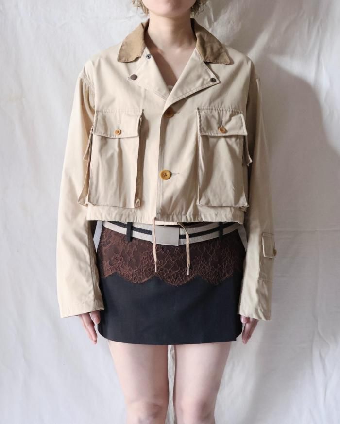 FUMIKA UCHIDA： POPLIN SHORT JACKET - SAND/BEIGE - ORANN ONLINE SHOP