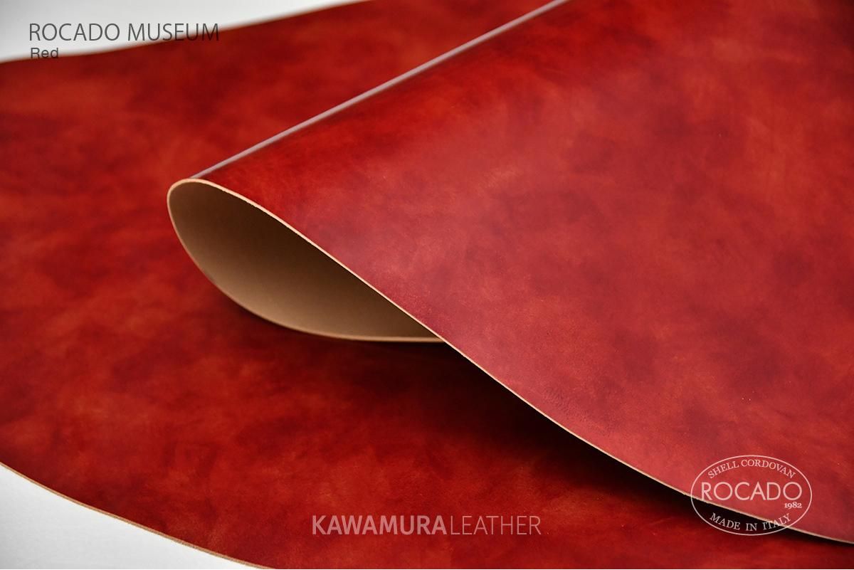 ROCADO社のシェルコードバン【MUSEUM】#Red / レッド | 革の販売