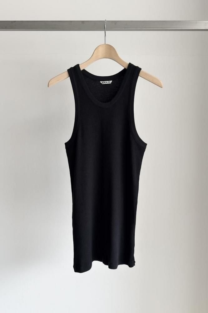ORGANIC SOFT RIB TANK TOP(BLACK) - H-L